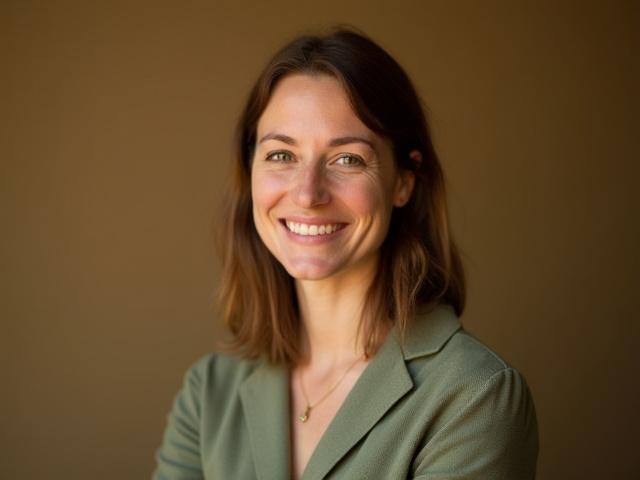 Eszter, az alapító és textiltervező portréja